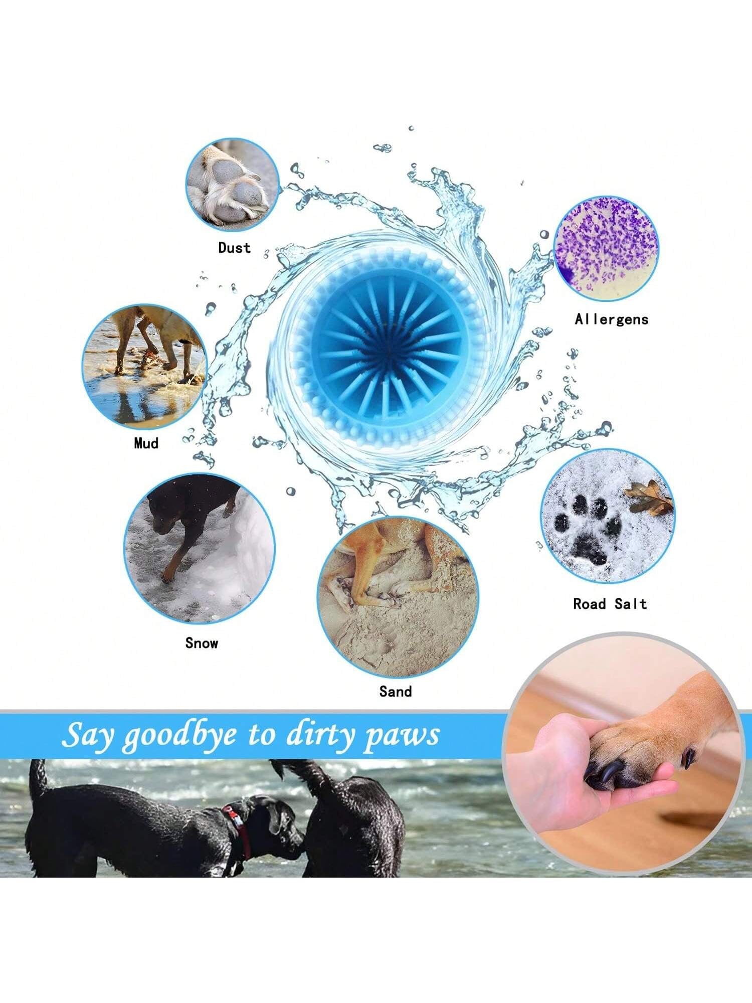 Dog Paw Cleaner for Dogs, Dog Paw Washer, Muddy Paw Cleaner, Pet Foot Cleaner, Dog Paw Protector Kit